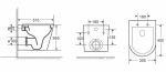Унитаз с инсталляцией WeltWasser MARBERG 410 + SALZBACH 043 MT-GR + MAR 410 RD-CR
