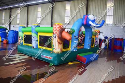 Коммерческий надувной батут "Зверинец", 4,5*4,5*2,5 м