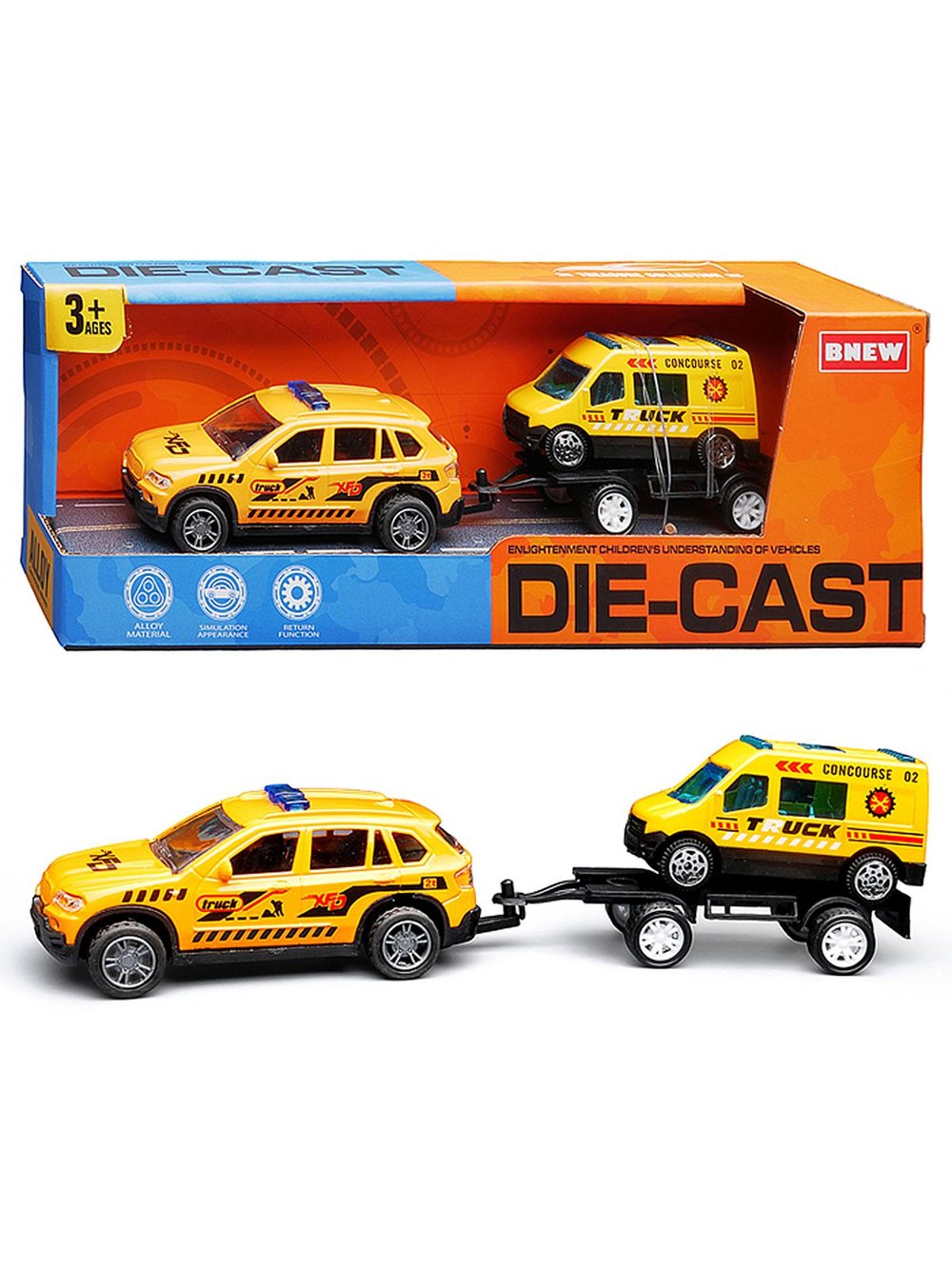 Игровая машинка с прицепом Спецтехника (BX-196)