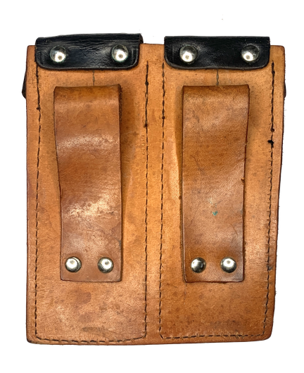 Подсумок для АПС Стечкина на 4 магазина. Кожаный, оригинал СССР