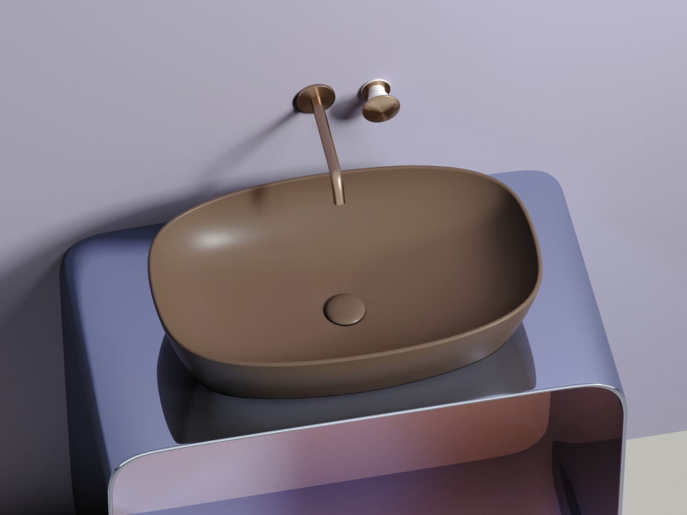 Умывальник чаша накладная овальная (цвет Темно-x