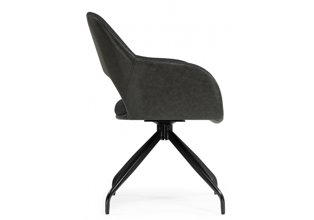 Стул на металлокаркасе Woodville Memfis graphite, black, ножки черные