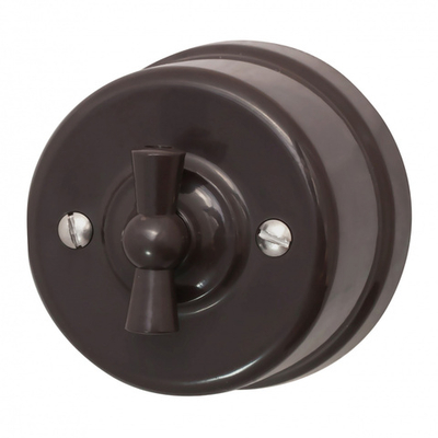 Перекрестный выключатель, пластик, коричневый B1-203-22