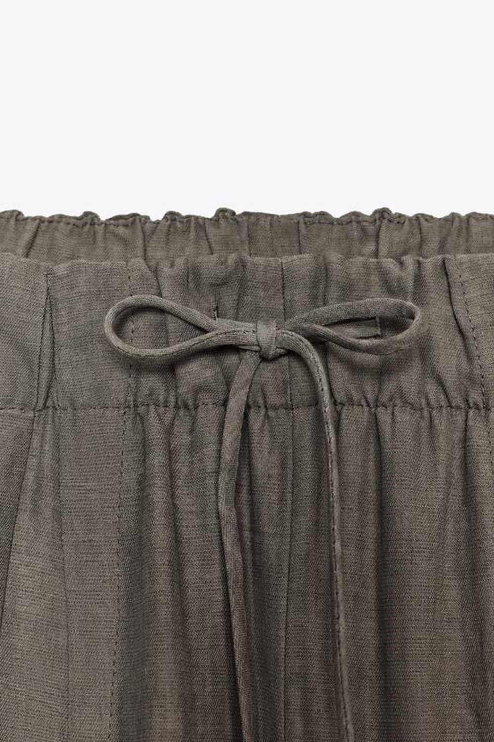 ZARA КОМБИНИРОВАННЫЕ ЖАККАРДОВЫЕ БРЮКИ — ZW COLLECTION, СЕРЫЙ МЕЛАНЖ