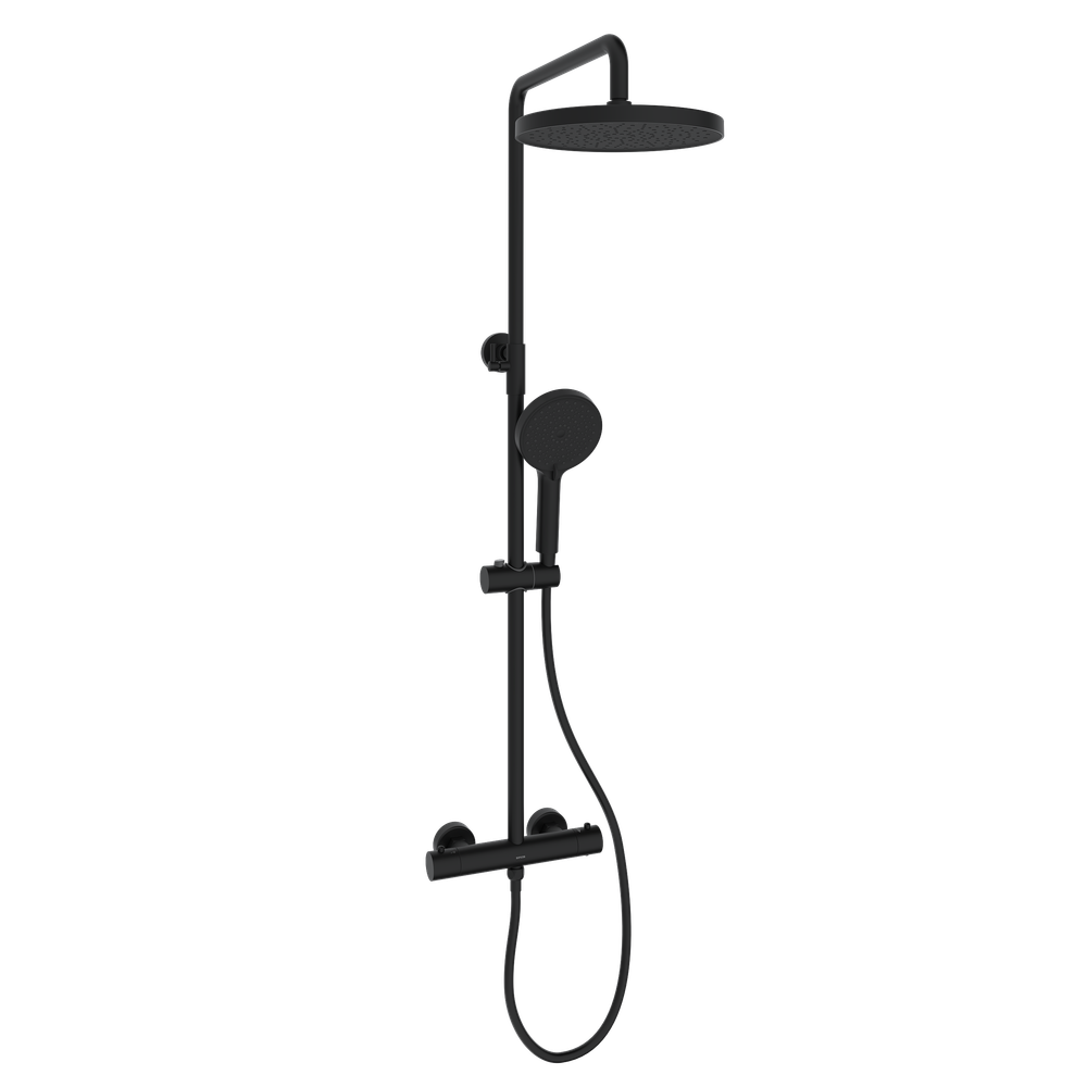Душевая стойка Sancos Teo c термостатом, черный матовый, SC11001MB