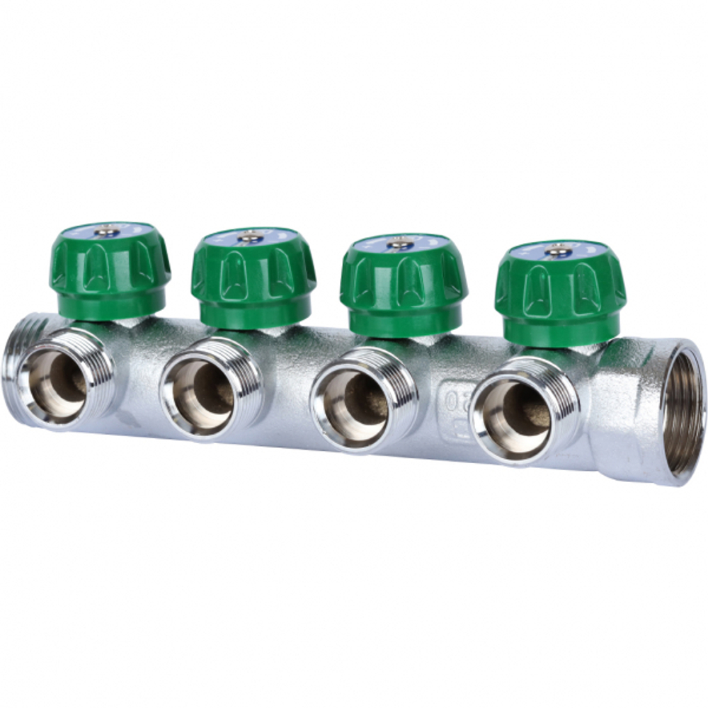 SMB-6850-013404 STOUT Коллектор регулирующий 1", 4 отвода 3/4" ЕК