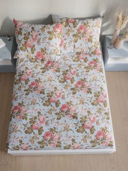 Постельное белье Сказка "Прохоровская роза (новая)" 2-спальный   наволочки 50х70 2шт Простынь на резинке 160х200 см  Пододеяльник 175х215 см