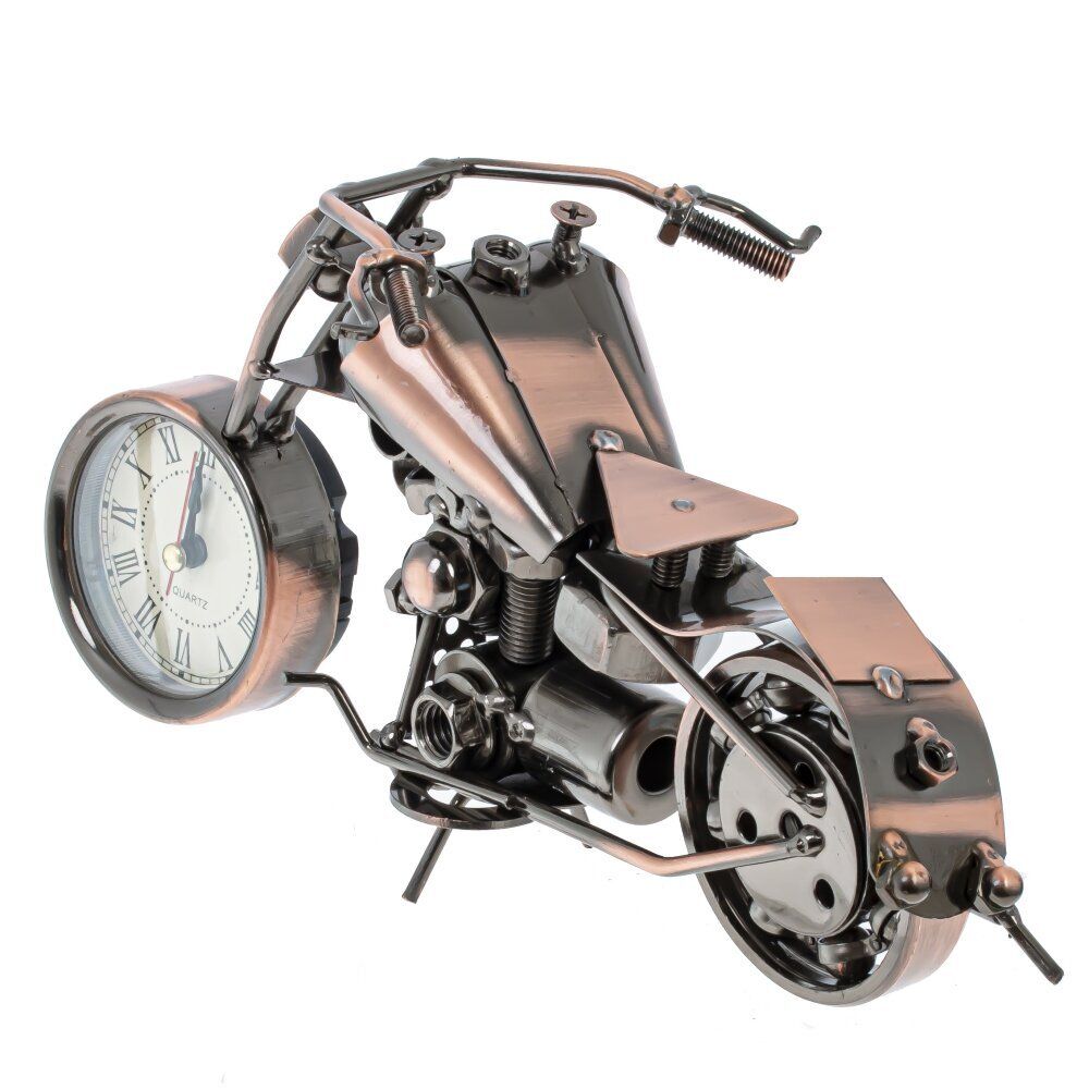 GAEM Изделие декоративное "Мотоцикл" с часами, (1xААА не прилаг.), L25 W12 H12 см