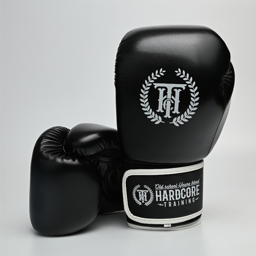 Боксёрские перчатки Hardcore Training Base PU черные