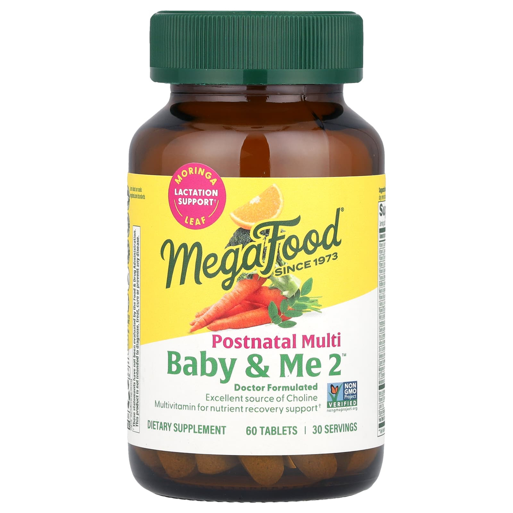 MegaFood, Baby & Me 2™, мультивитамины для послеродового периода, 60 таблеток