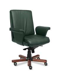 Кресло для руководителя Split B зелёная кожа