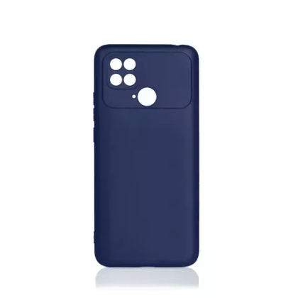 Силиконовый чехол с микрофиброй для Xiaomi Poco C40  blue DF poCase-08