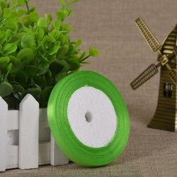 Лента атласная 12 мм  (23 метра, цвет №52  светло-зеленый)