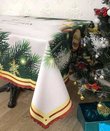 Скатерть НОВЫЙ ГОД 150/220 ЛИКВИ!