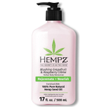 Hempz blushing grapefruit & raspberry creme herbal body moisturizer rejuvenate+nourish enriched with 100% pure natural hemp seed oil 500ml