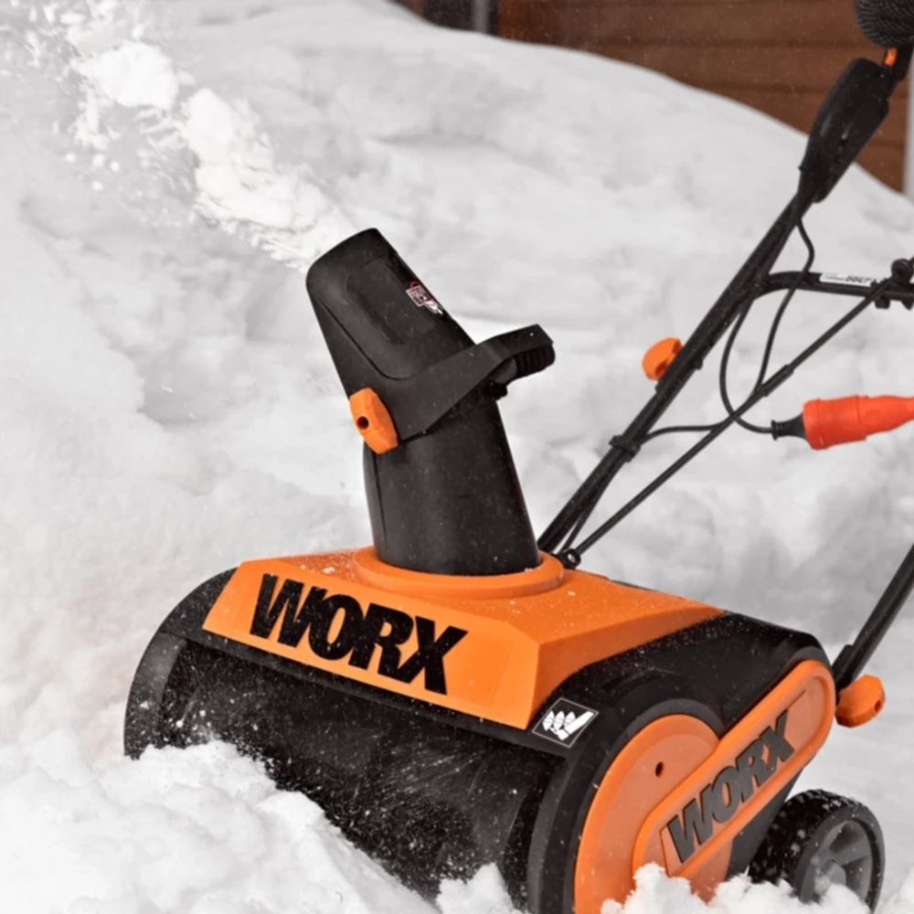 WORX WG450E снегоуборщик электрический 1600Вт, ковш 46 см, выброс 7.5 м