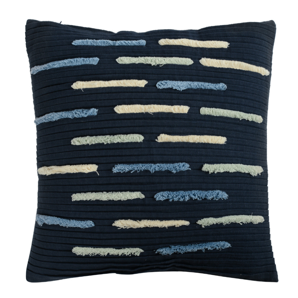 Подушка декоративная с бахромой и эффектом плиссе 45х45 Tkano Ethnic