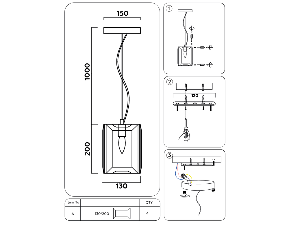 Ambrella Подвесной светильник с хрусталем Traditional TR5109