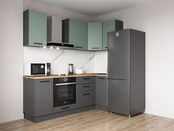 Кухонный гарнитур угловой Изумруд 2200х1000 столешница 26 мм