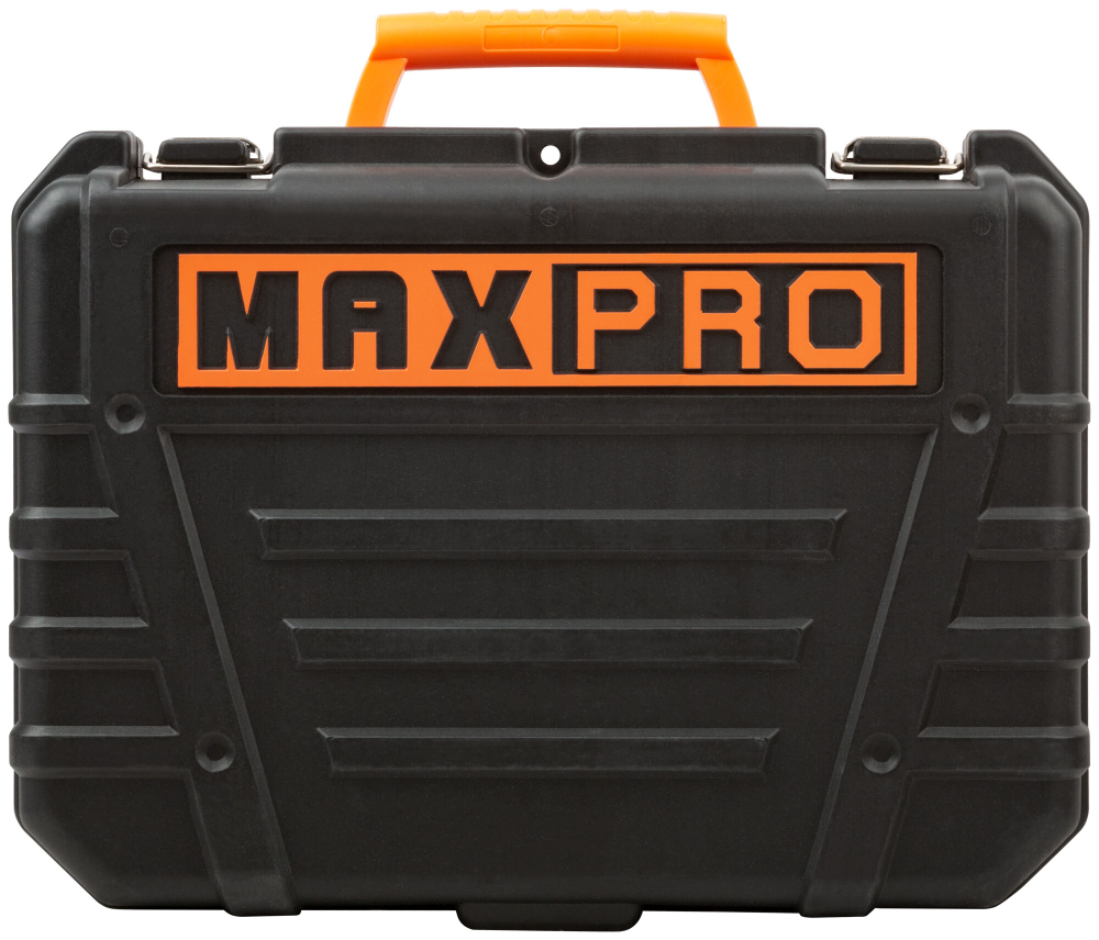 MAX-PRO Дрель-Шуруповерт аккумуляторная 12 В, 2-х скор. 0-350/0-1100об/мин, 10мм, 27Нм, 2 батареи (Ni-Cd) х1,5Ач, 15+1, 1ч., регулировка оборотов, рез 85014