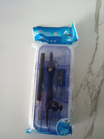 Готовальня 7 предм. циркуль под каранд,каранд,точилка,4 лин,пласт.футляр