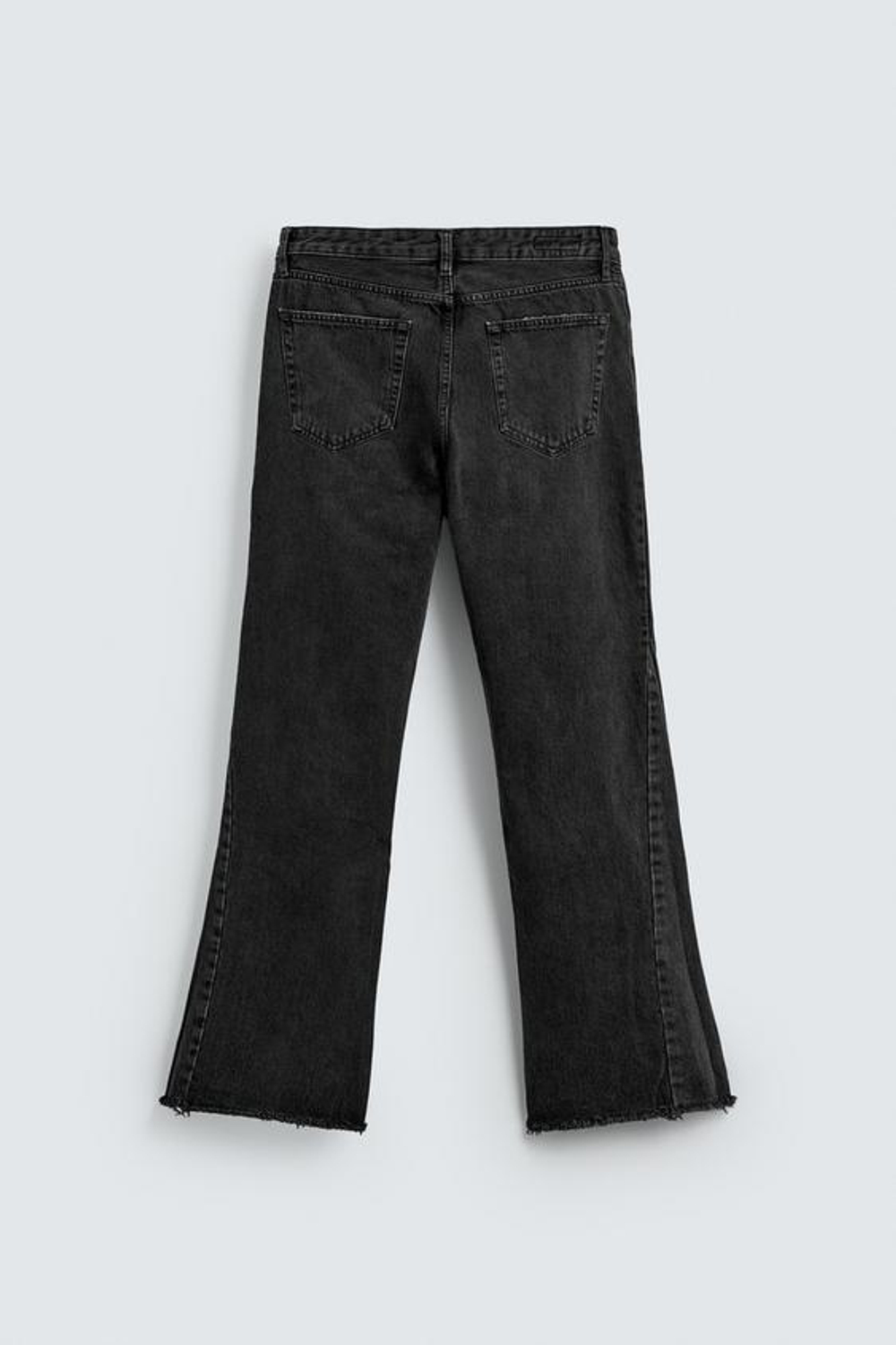 ZARA ДЖИНСЫ FLARE FIT С РАЗРЕЗАМИ, ЧЕРНЫЙ