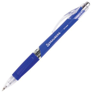 Ручка шариковая автоматическая с грипом BRAUBERG 