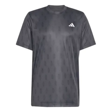 Мужская теннисная футболка Adidas Club Climacool Graphic - carbon/black