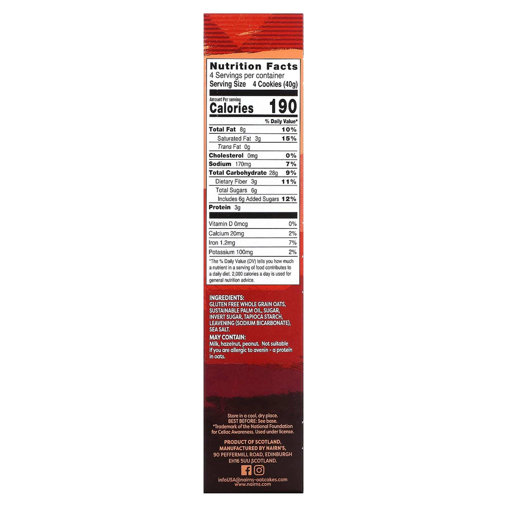 Nairn's, Oat Grahams, без глютена, оригинальный продукт, 160 г (5,64 унции)