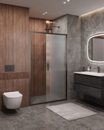 Душевая дверь Cezares MOLVENO-BF-1-120-P-GM, 120х195, профиль оружейная сталь, стекло Punto матовое