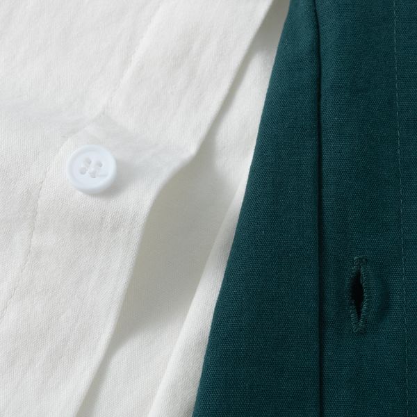 Сорочка Puff белая / изумрудная - фото 8