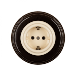 Рамка 1 постовая, керамика, цвет коричневый BF2-610-02