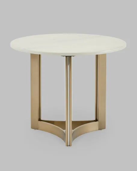 Журнальный столик Кассия 60*60 см светлая керамика