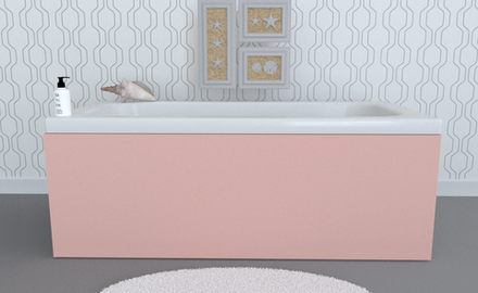 Экран под ванну глухой TR-10-213 светло-розовый матовый soft touch