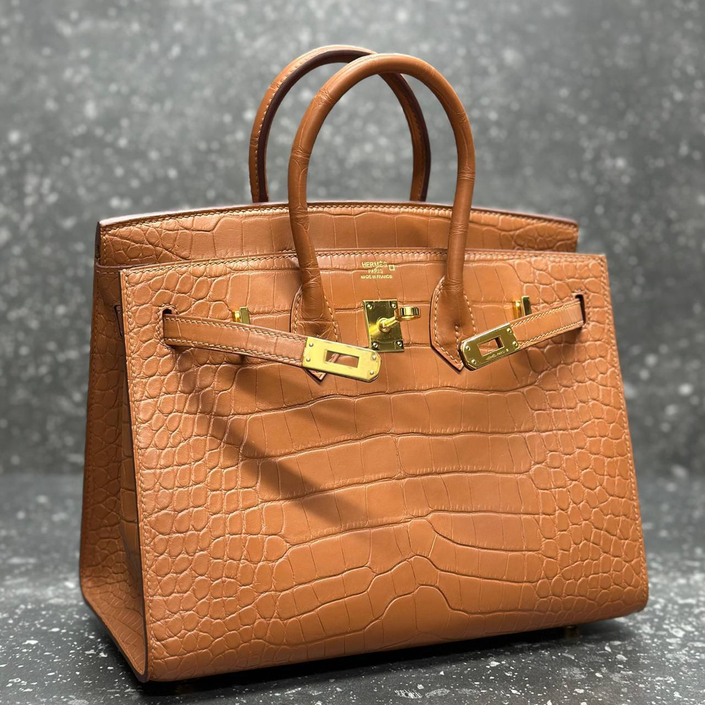 Сумка Hermes из кожи крокодила 25 см