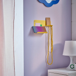 Настенный органайзер с крючками IKEA HAVREKROSS (ХАВРЕКРОСС), Желтый, 23х13 см