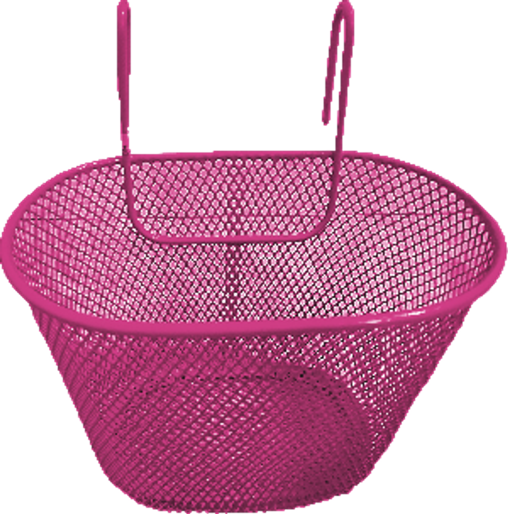 Корзинка детская на руль стальная, 240x150x150мм, розовая P 09 pink