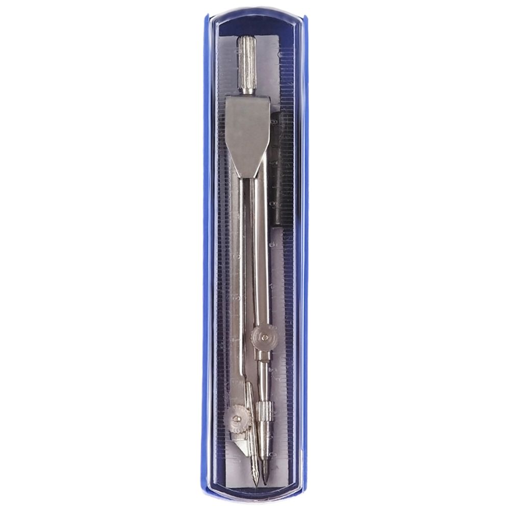 Циркуль Спейс металлический, 115мм, с грифелями 2мм, в пенале