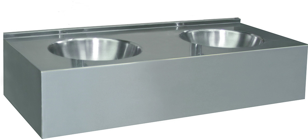 Раковина коллективная прямоугольная нерж. сталь NOFER 13081.2.S матовый