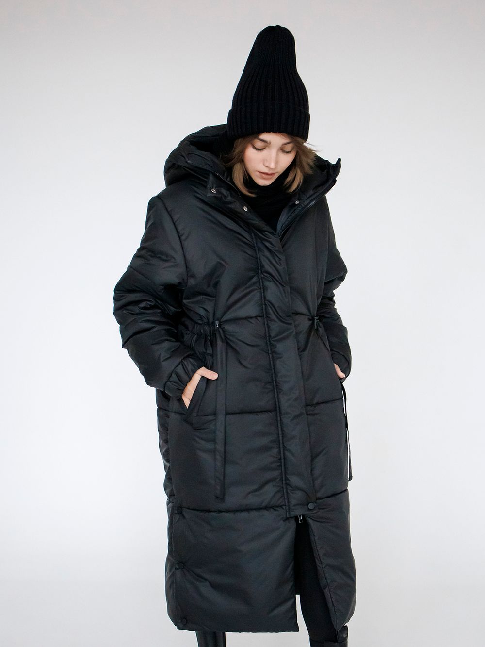 Пуховик ko-ko-ko зимний женский черный