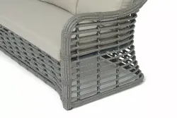 "Ницца" диван из искусственного ротанга трехместный, цвет серый