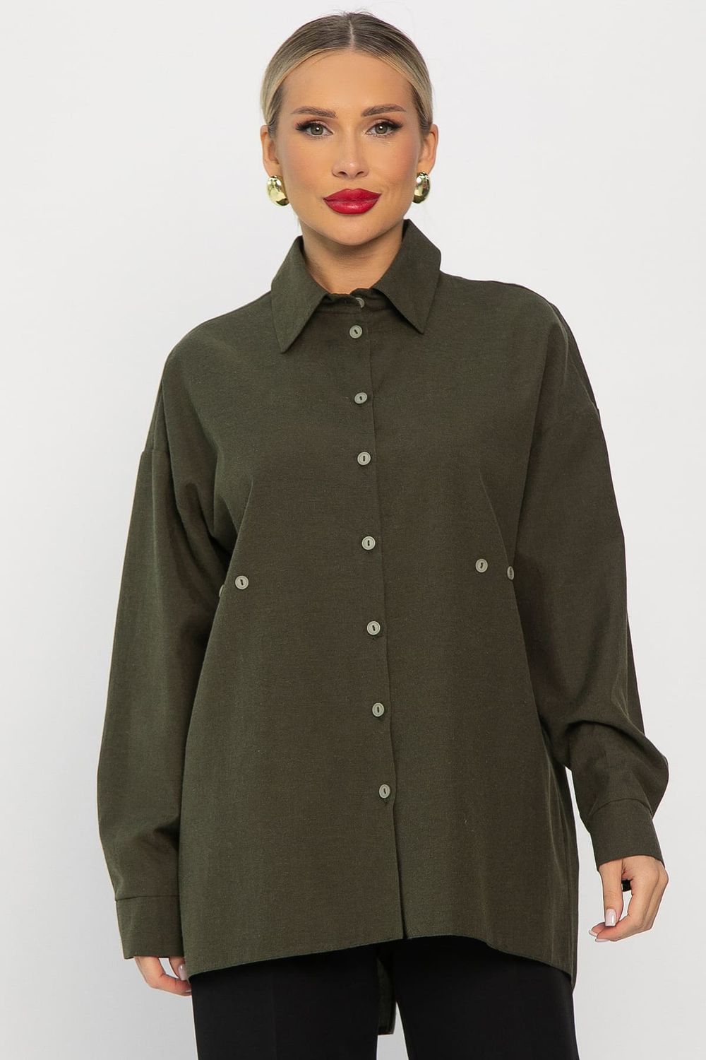 Рубашка Свободное падение (хаки) Б14192-5М LT Collection