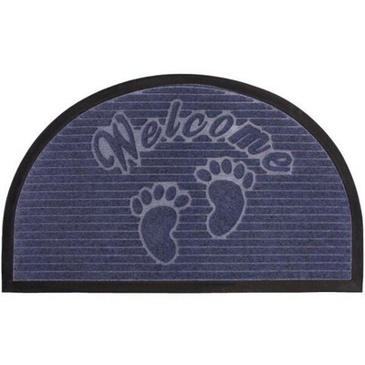 Коврик из полиэстера на резине, полукруг, 40х60см 1-3 шт. Бордовый