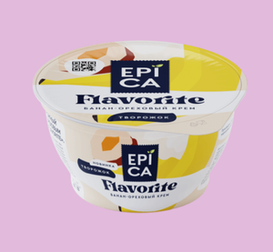 ДЕСЕРТ ТВОРОЖНЫЙ С БАНАНОМ И ОРЕХОВЫМ КРЕМОМ 7.6% 130ГР EPICA FLAVORITE