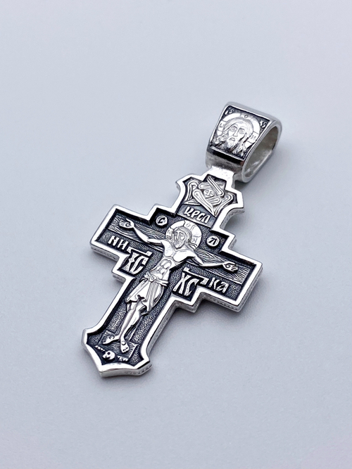 Крест из серебра/Чернение/Сергий Радонежский