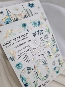 Lucky Rose Слайдеры наклейки для ногтей Foil 190