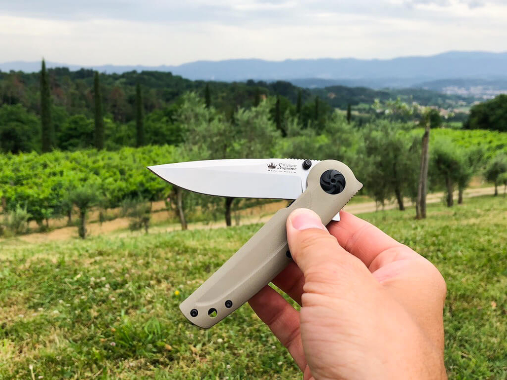 Складной нож Biker Z M390 (Cryo) StoneWash