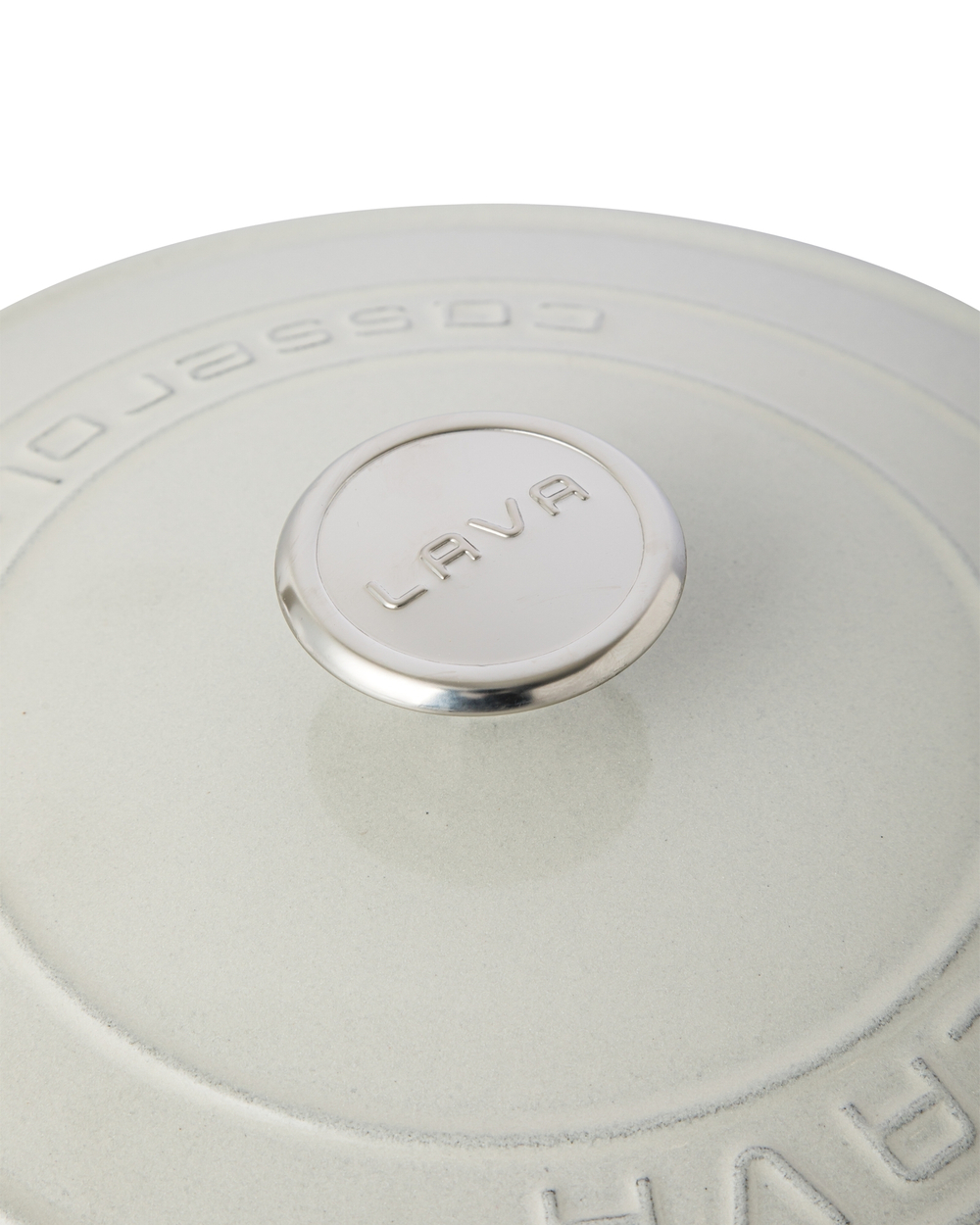 Кастрюля с крышкой LAVA 28см 6.7л кремовая