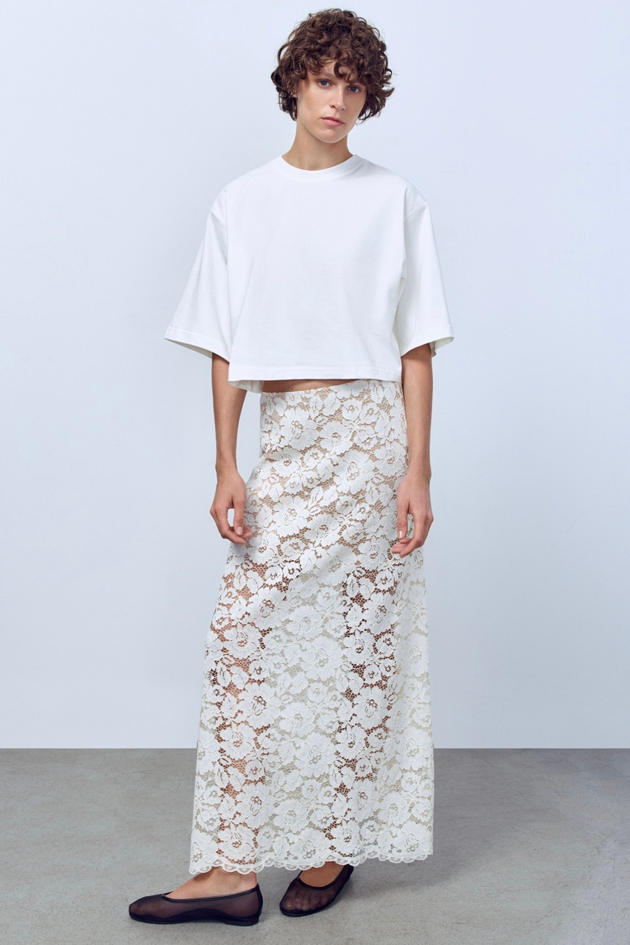 Юбка-макси из кружева