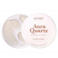 Охлаждающие гидрогелевые патчи для глаз с Жемчужной Пудрой Petitfee Aura Quartz Hydrogel Eye Mask Pure Opal 40шт